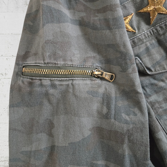 Willow and Clay Camo Bronze Metallic Patch Military Style Utility Jacket Size XS - Picture 8 of 12